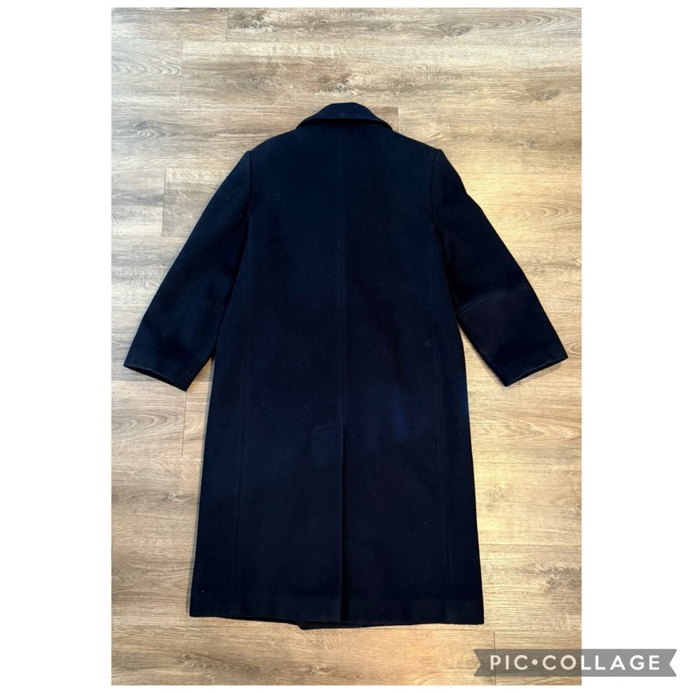 Forecaster of Boston Navy Wool Trench Coat Size L - Picture 2 of 8